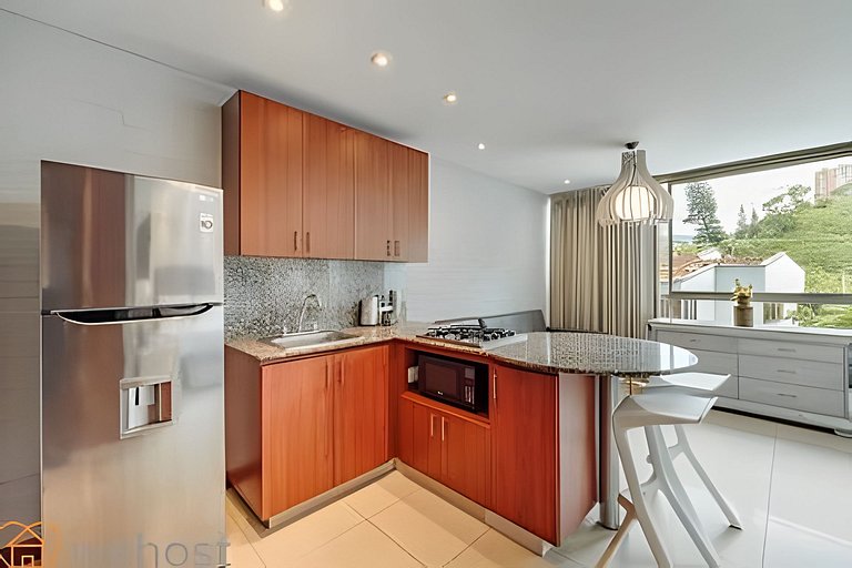 Stylish 1BR • AC • Pool & Gym • Provenza Area