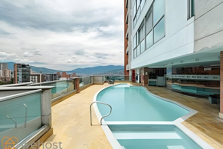 Stylish 1BR • AC • Pool & Gym • Provenza Area