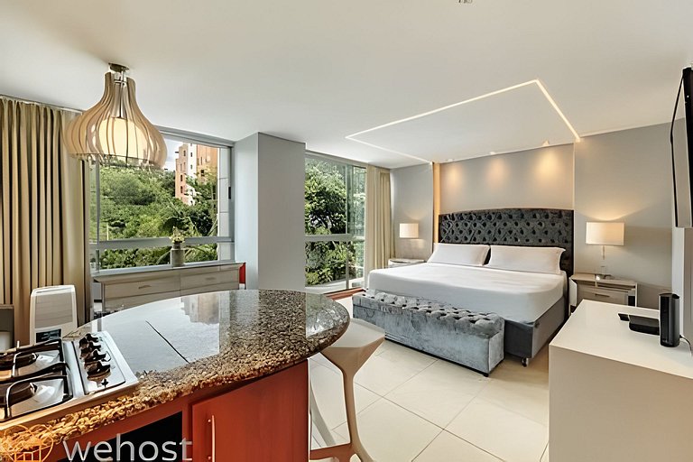 Stylish 1BR • AC • Pool & Gym • Provenza Area