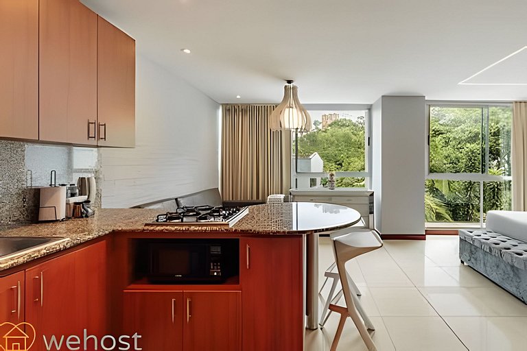 Stylish 1BR • AC • Pool & Gym • Provenza Area