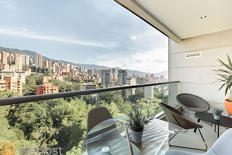 Elegant 1BR • Skyline View • Pool • Gym • Provenza